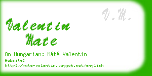 valentin mate business card