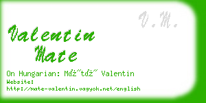 valentin mate business card